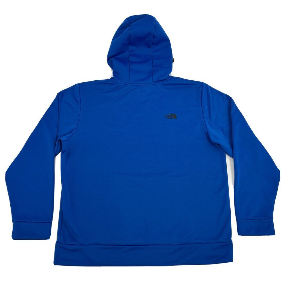 The North Face Hoodie Men XL‎ Blue Pullover Pocket Big Logo Fleece Sweatshirt - Picture 8 of 13